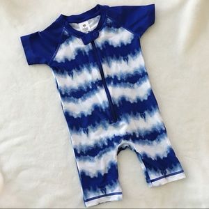 Tie dye rash guard bodysuit